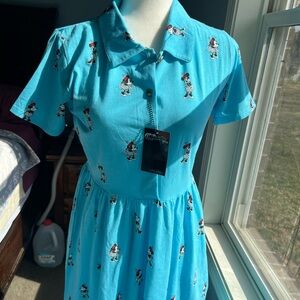 Cakeworthy Disney Minnie Blue Printed Women's Dress